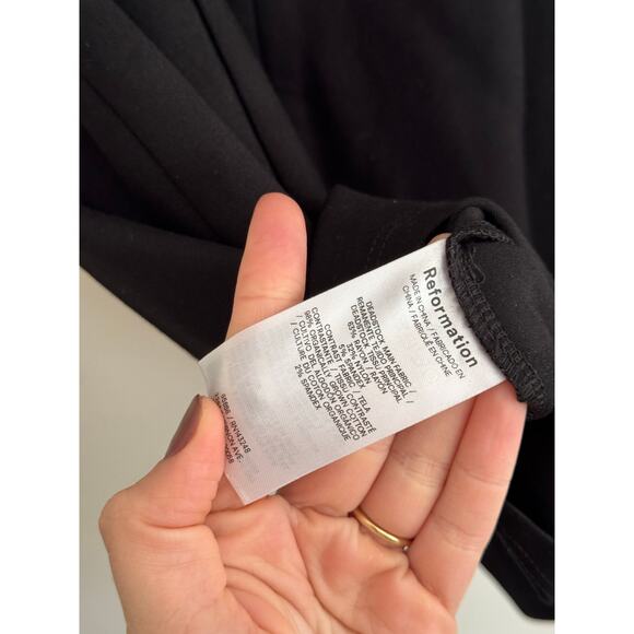 REFORMATION Sadie Mini Black Knit Dress Size Small - Picture 6 of 7